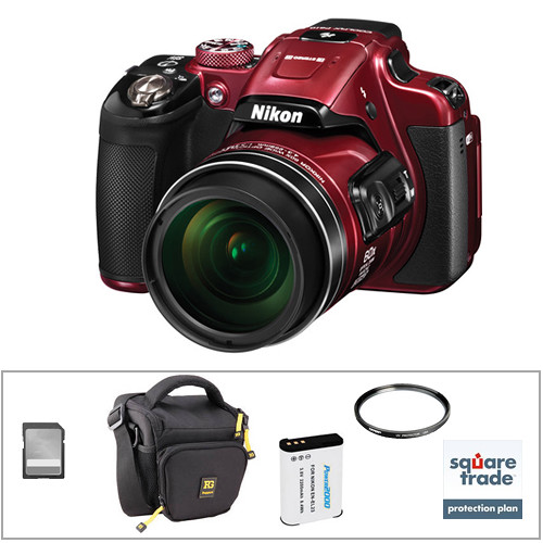 Nikon COOLPIX P610 Digital Camera Deluxe Kit (Red)