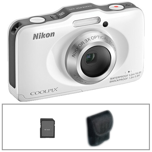 Nikon COOLPIX S31 Digital Camera Basic Kit (White)