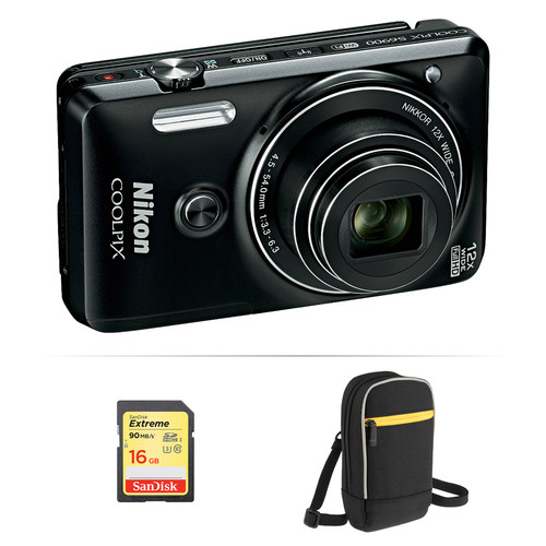 Nikon COOLPIX S6900 Digital Camera Basic Kit (Black,