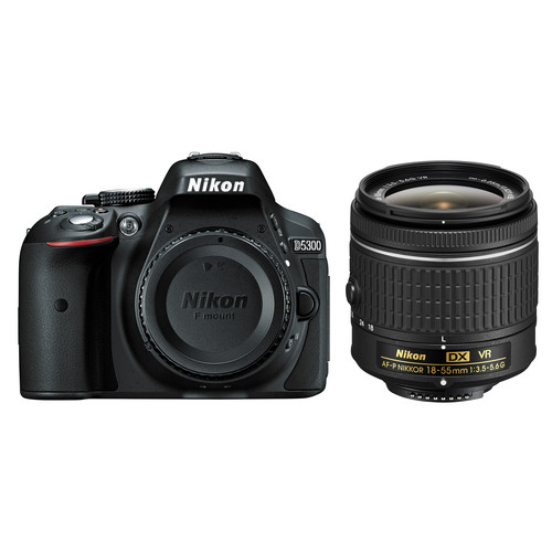 Nikon D5300 DSLR Camera with AF-P 18-55mm Lens (Black, Open Box)