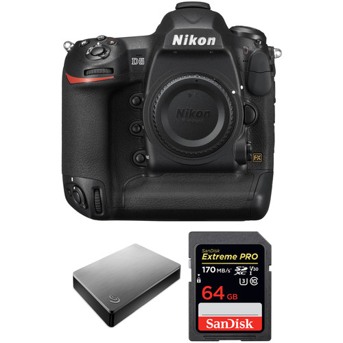 Nikon D5 DSLR Camera Body with Storage Kit (Dual CF Slots)