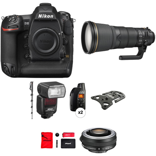 Nikon D5 DSLR Camera with 400mm f/2.8 Lens and 1.4x Teleconverter Sports Kit (Dual XQD Slots)