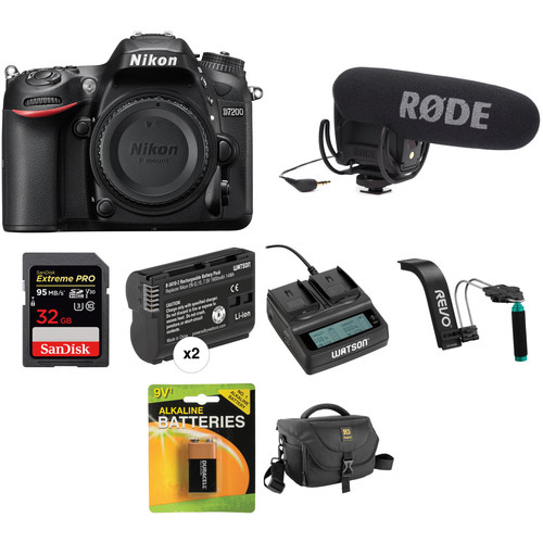 Nikon D7200 DSLR Camera Body Video Kit B&H Photo Video