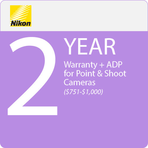 Nikon 2-Year Care Plus Protection Plan with ADP for Point & Shoot Cameras ($751 to $1000)