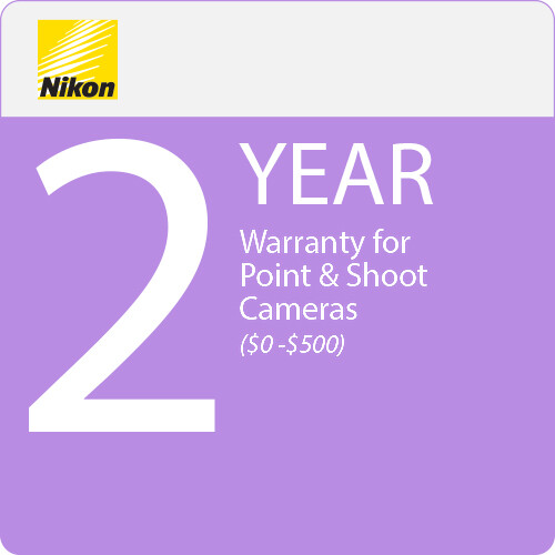 Nikon 2-Year Care Extended Warranty for Point & Shoot Cameras (Up to $500)