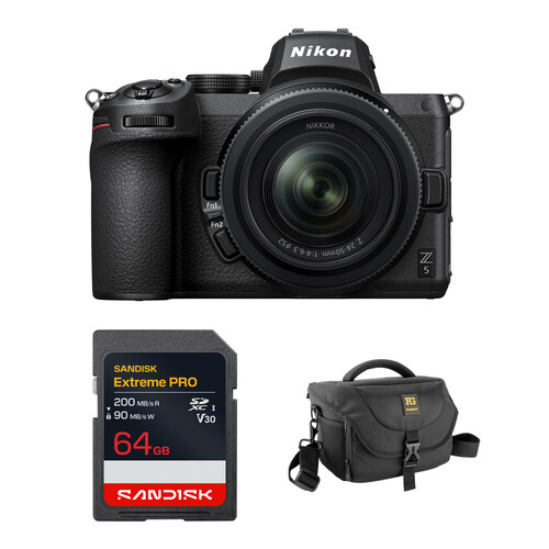 Nikon Z5 Mirrorless Camera with 24-50mm f/4-6.3 Lens and Basic Bundle