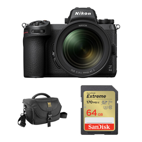 Nikon Z6 II Mirrorless Camera with 24-70mm f/4 Lens and Basic Bundle