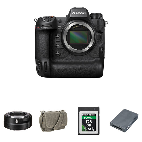 Nikon Z9 Mirrorless Camera with FTZ II Mount Adapter and Basic