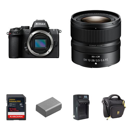 Nikon Z50 II Mirrorless Camera with 12-28mm f/3.5-5.6 Lens and Essentials+ Kit