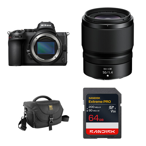 Nikon Z5 Mirrorless Camera with 50mm f/1.4 Lens and Basic Bundle