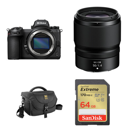 Nikon Z6 II Mirrorless Camera with 50mm f/1.4 Lens and Basic
