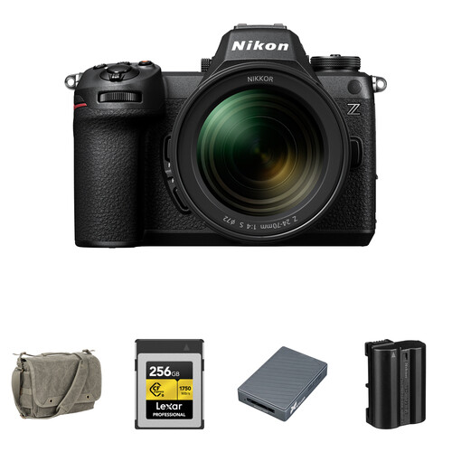 Nikon Z6 III Mirrorless Camera with 24-70mm f/4 Lens and Essentials+ Kit