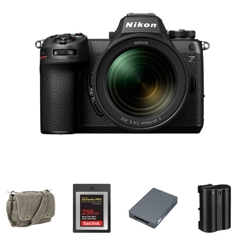 Nikon Z6 III Mirrorless Camera with 24-70mm f/4 Lens and Essentials+ Kit