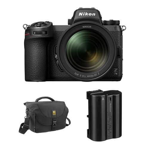 Nikon Z7 II Mirrorless Camera with 24-70mm f/4 Lens and Essentials+ Kit