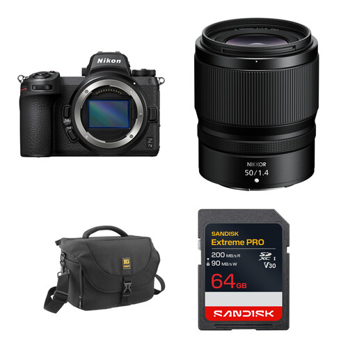 Nikon Z7 II Mirrorless Camera with 50mm f/1.4 Lens and Basic Bundle
