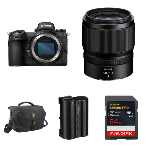 Nikon Z7 II Mirrorless Camera with 50mm f/1.4 Lens and Essentials+ Kit