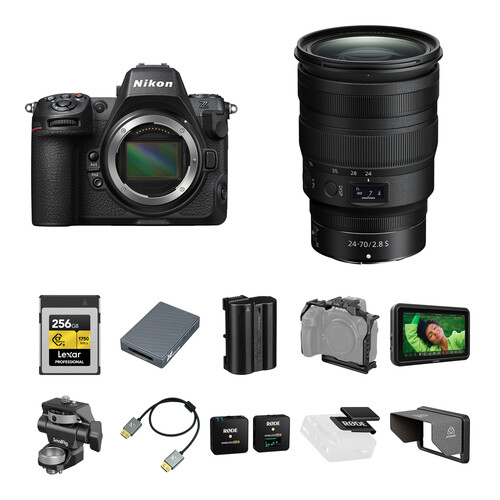 Nikon Z8 Mirrorless Camera with 24-70mm f/2.8 Lens and Content Creation Kit