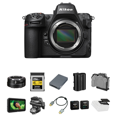 Nikon Z8 Mirrorless Camera with FTZ II Mount Adapter and Content Creation Kit
