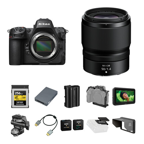 Nikon Z8 Mirrorless Camera with 50mm f/1.4 Lens and Content Creation Kit