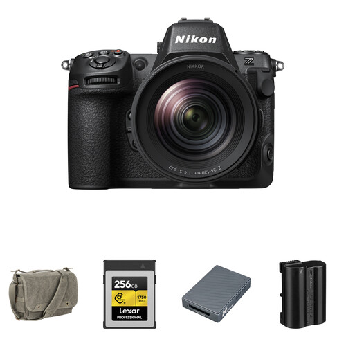 Nikon Z8 Mirrorless Camera with 24-120mm f/4 Lens and Essentials+ Kit