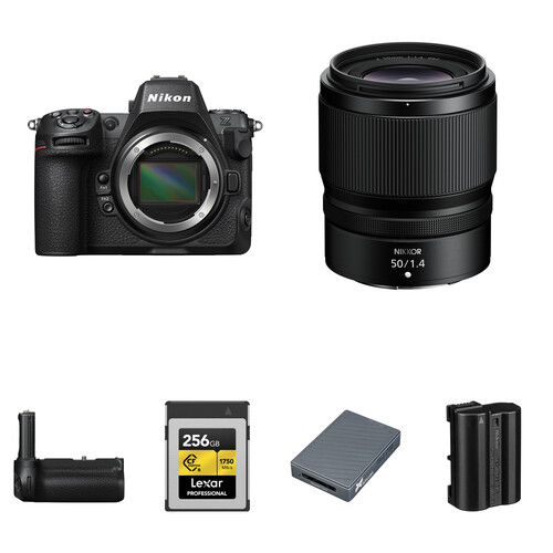Nikon Z8 Mirrorless Camera with 50mm f/1.4 Lens and Performance Kit