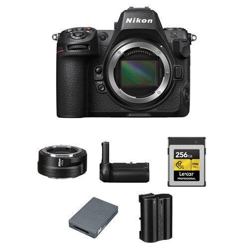 Nikon Z8 Mirrorless Camera with FTZ II Mount Adapter and Performance Kit