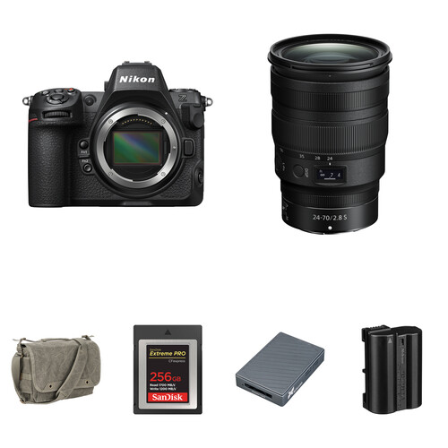 Nikon Z8 Mirrorless Camera with 24-70mm f/2.8 Lens and Essentials+ Kit