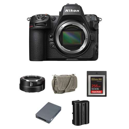 Nikon Z8 Mirrorless Camera with FTZ II Mount Adapter and Essentials+ Kit