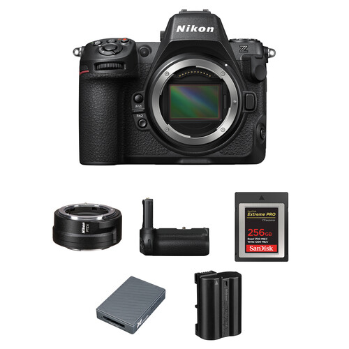 Nikon Z8 Mirrorless Camera with FTZ II Mount Adapter and Performance Kit