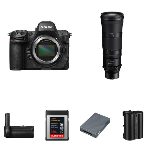 Nikon Z8 Mirrorless Camera with 180-600mm f/5.6-6.3 Lens and Performance Kit