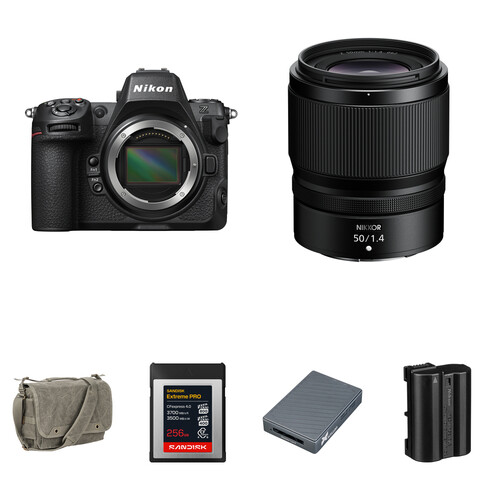 Nikon Z8 Mirrorless Camera with 50mm f/1.4 Lens and Essentials+ Kit