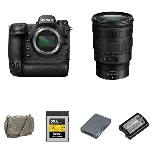 Nikon Z9 Mirrorless Camera with 24-70mm f/2.8 Lens and Essentials+ Kit