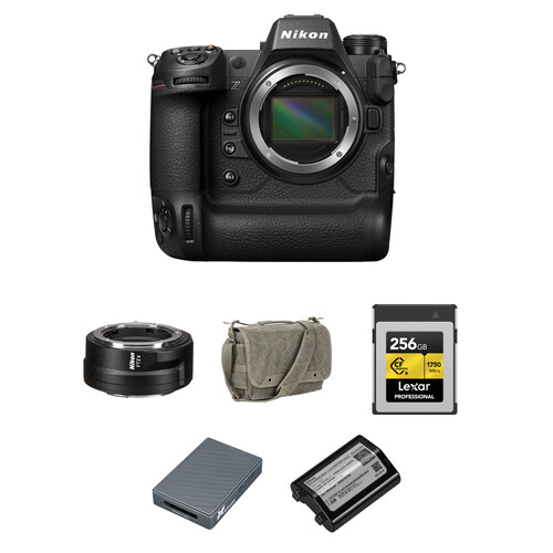Nikon Z9 Mirrorless Camera with FTZ II Mount Adapter and Essentials+ Kit