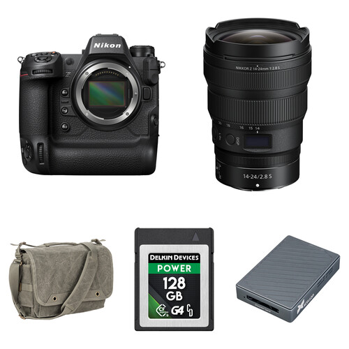 Nikon Z9 Mirrorless Camera with 14-24mm f/2.8 Lens and Basic Bundle