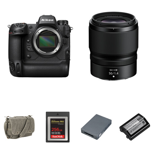 Nikon Z9 Mirrorless Camera with 50mm f/1.4 Lens and Essentials+ Kit