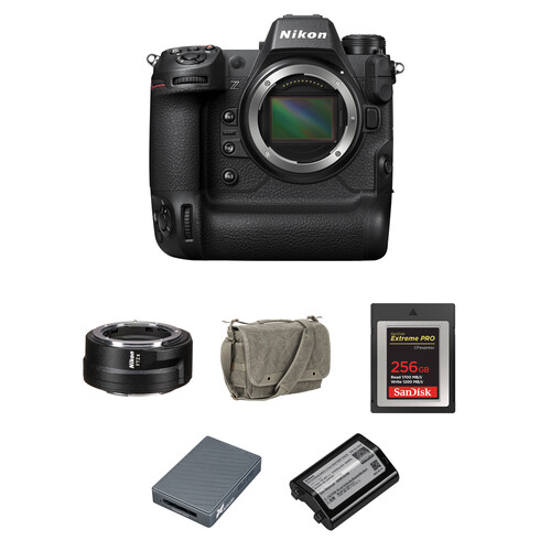 Nikon Z9 Mirrorless Camera with FTZ II Mount Adapter and Essentials+ Kit