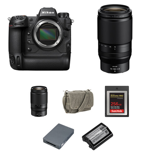 Nikon Z9 Mirrorless Camera with 28-75mm f/2.8 and 70-180mm f/2.8 Lenses and Essentials+ Kit