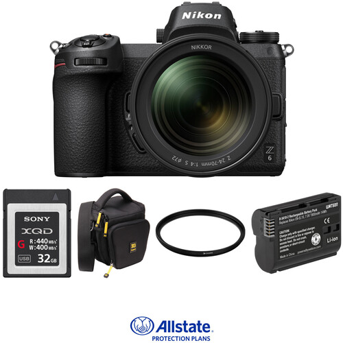 Nikon Z6 Mirrorless Camera with 24-70mm Lens Deluxe Kit