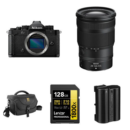 Nikon Zf Mirrorless Camera with 24-120mm f/4 Lens and Essentials+ Kit