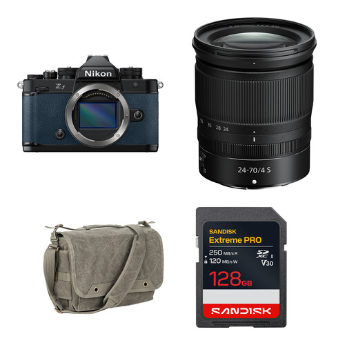Nikon Zf Mirrorless Camera with 24-70mm f/4 Lens and Basic Bundle (Blue)