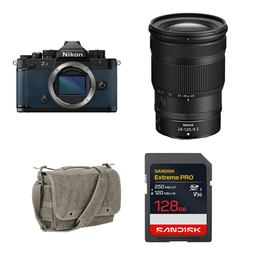Nikon Zf Mirrorless Camera with 24-120mm f/4 Lens and Basic Bundle (Blue)