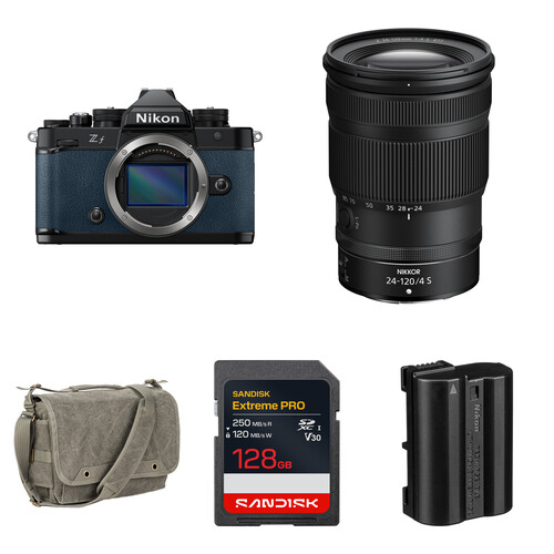 Nikon Zf Mirrorless Camera with 24-120mm f/4 Lens and Essentials+ Kit (Blue)