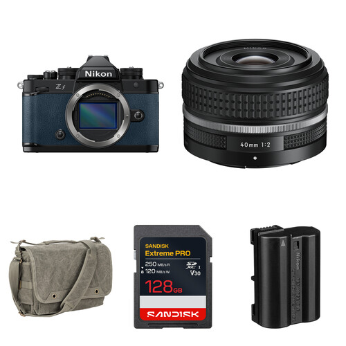 Nikon Zf Mirrorless Camera with 40mm f/2 Lens and Essentials+ Kit (Blue)