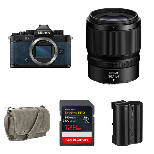 Nikon Zf Mirrorless Camera with 50mm f/1.4 Lens and Essentials+ Kit (Blue)