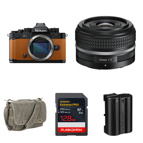 Nikon Zf Mirrorless Camera with 40mm f/2 Lens and Essentials+ Kit (Orange)
