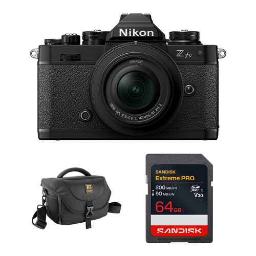 Nikon Zfc Mirrorless Camera with 16-50mm f/3.5-6.3 Lens and Basic Bundle (Black)