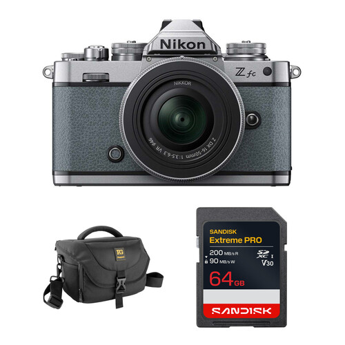 Nikon Zfc Mirrorless Camera with 16-50mm f/3.5-6.3 Lens and Basic Bundle (Chalk Blue)