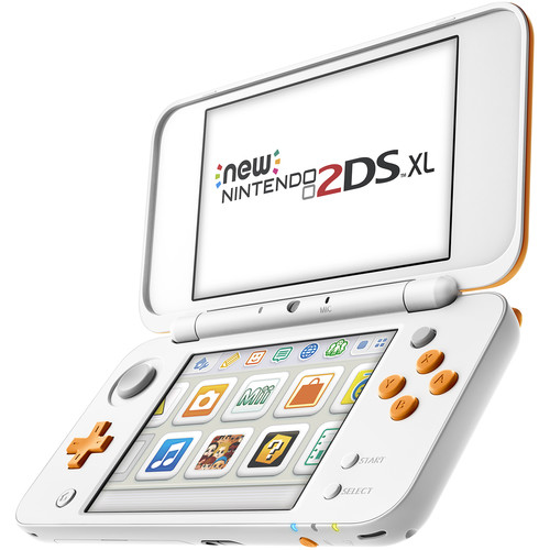 Nintendo 2DS XL Handheld Gaming System (White & Orange)