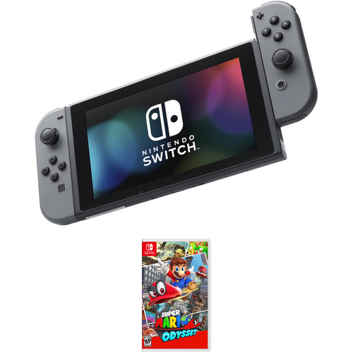 Nintendo Switch Kit with Super Mario Odyssey (Gray Joy-Con)