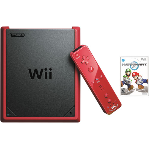 Nintendo Wii mini with Mario Kart Wii Game (Red)